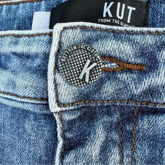 KUT From The Kloth Size 2 Gidget High Rise Fray Denim Shorts Size 2 - Picture 9 of 12